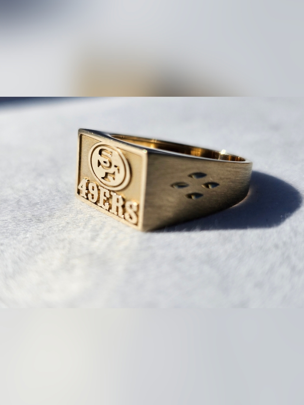 Vintage San Francisco 49ers 10K Gold Ring NFL Licensed Michael Anthony Signet - Picture 3 of 7